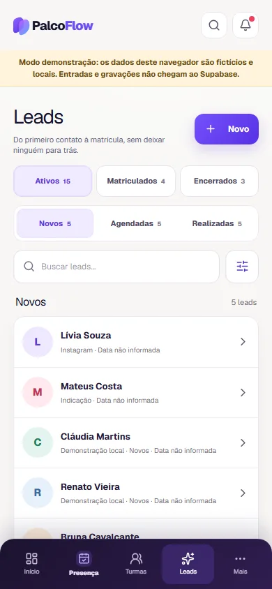 Leads no celular