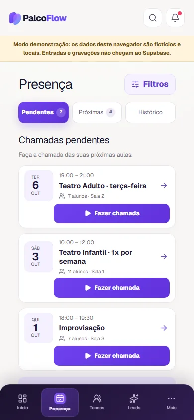 Presença no celular